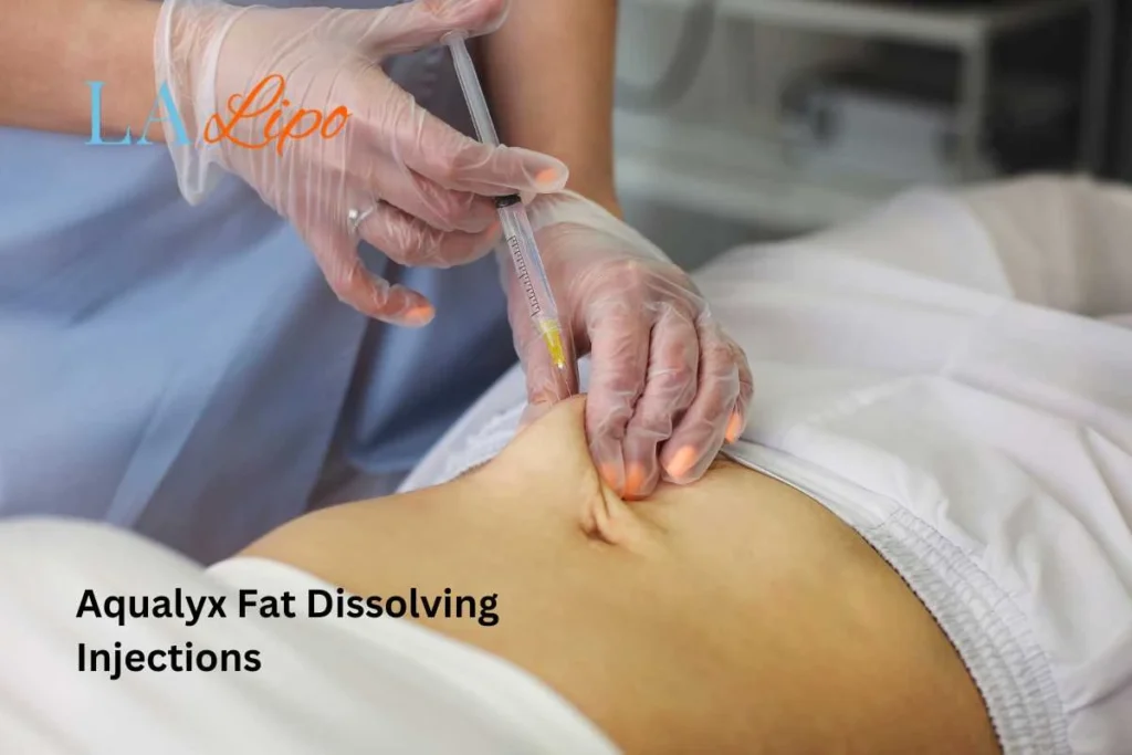 woman having fat dissolving injections Weymouth in the stomach