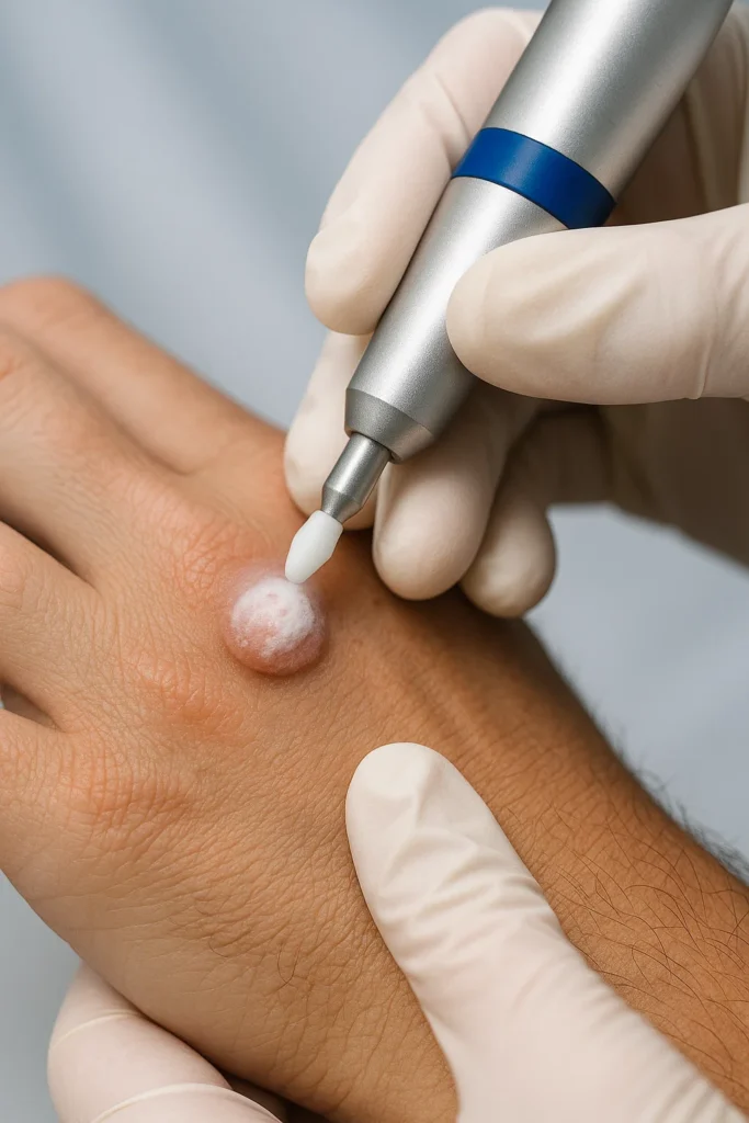 example of wart removal Weymouth using cryopen