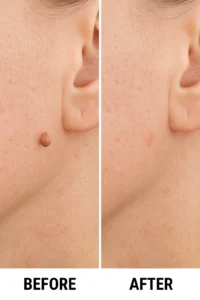 Skin tags removal Weymouth before and after