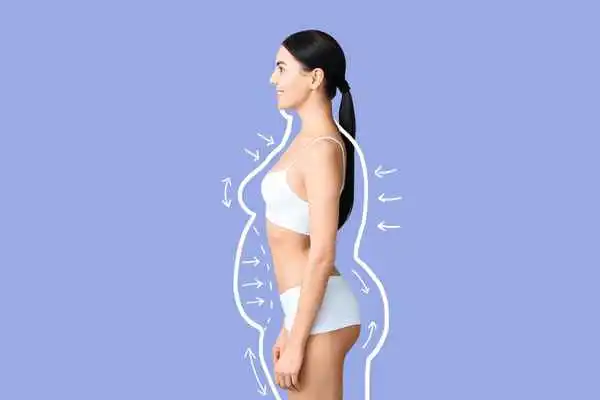 image of woman experiencing fat reduction treatment Weymouth