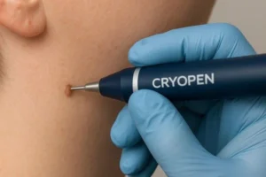 Person receiving skin tag removal Weymouth